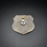 Wood Laminated Shield Plaque with Pewter Crests or Badge