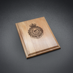 Wood Plaque with Engraved Crest or Custom Engraving