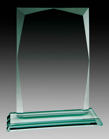 Jade Glass Block - with Engraved Crest or Custom Engraving