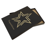 Black/Gold Lazerburst Plaque Presentation Box - 8 x 10