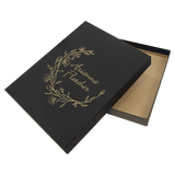 Black/Gold Lazerburst Plaque Presentation Box - 8 x 10