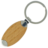 Key Holder - Oval - Polished Metal and Maple - CDN MP