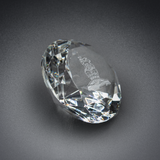 Crystal Paperweight with Engraved Crest
