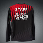 Surge Activewear - Lightweight - LONG Sleeve Shirt - BLACK/RED Stripes