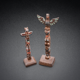 Wood Totem Pole - Thunderbird - 2 sizes available