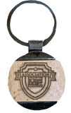 Key Holder - Round - Polished Metal and Maple with Optional crests
