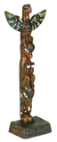 Wood Totem Pole - Thunderbird - 2 sizes available