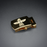 Brass Belt Buckle - Engraved MP Thunderbird Slide Buckle