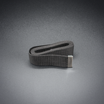 48 Inch Black Web Belt for Belt Buckles - Silver Tip