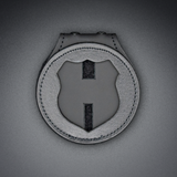 Badge Holder - Round - Velcro Closure- Recessed Clip On (81100)