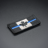 Écusson du drapeau du Canada avec ligne bleue
