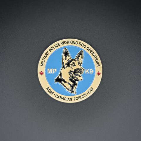 Pièce commémorative Police Militaire K9 maître-chiens