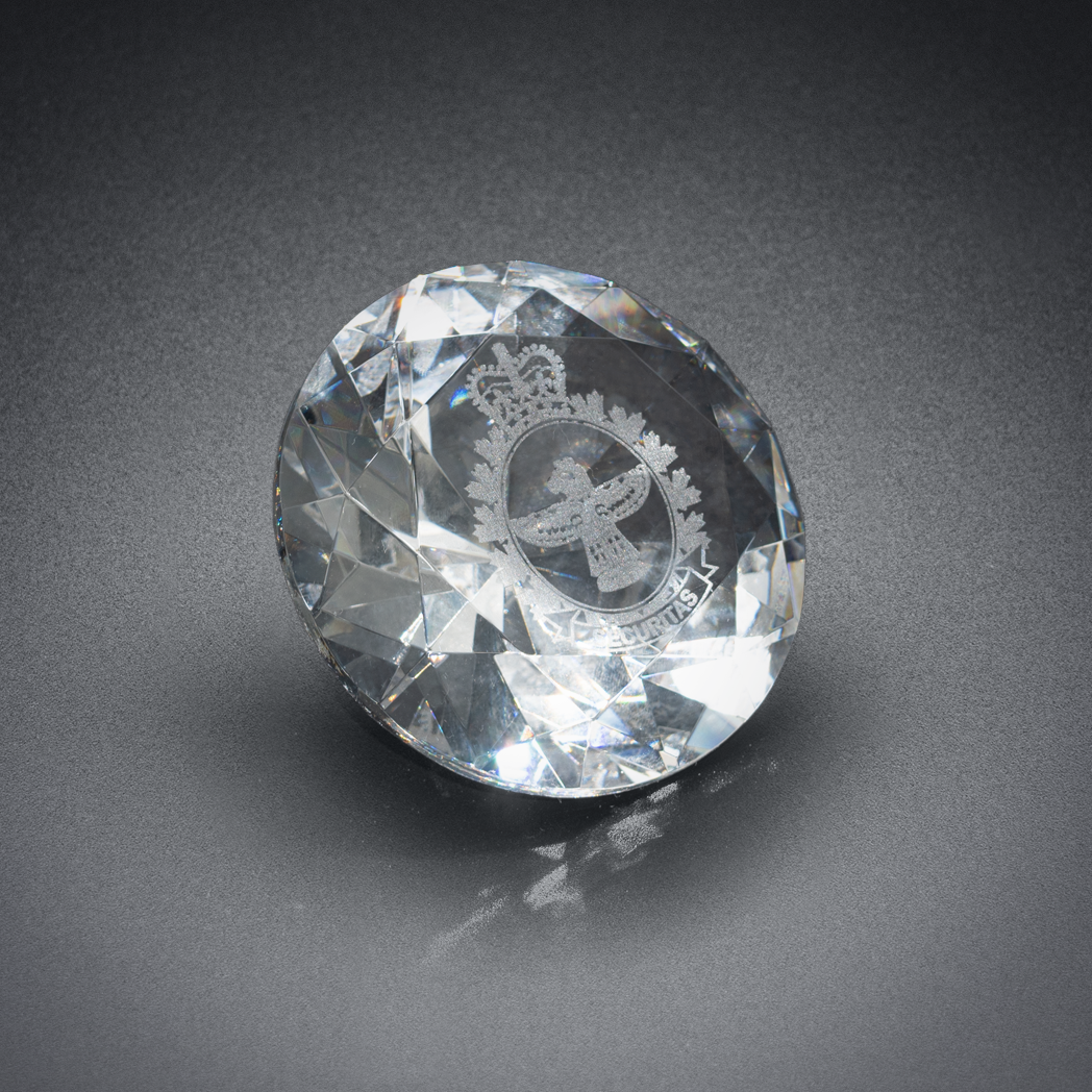 Crystal Paperweight with Engraved Crest – CMPA MP Kit Shop